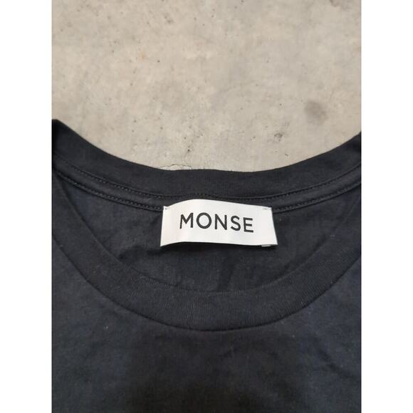 Monse Long Sleeve Shirt Men's L Cotton Spell Out Black - Picture 4 of 7